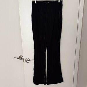 H&M Classic Black Velvet Flare Pants